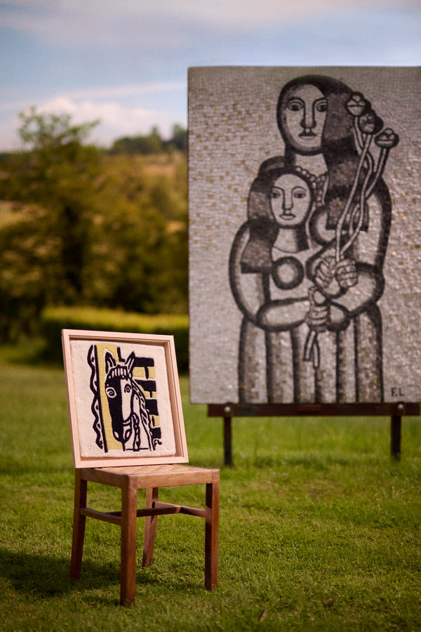 CHEVAL SUR FOND JAUNE, 1953